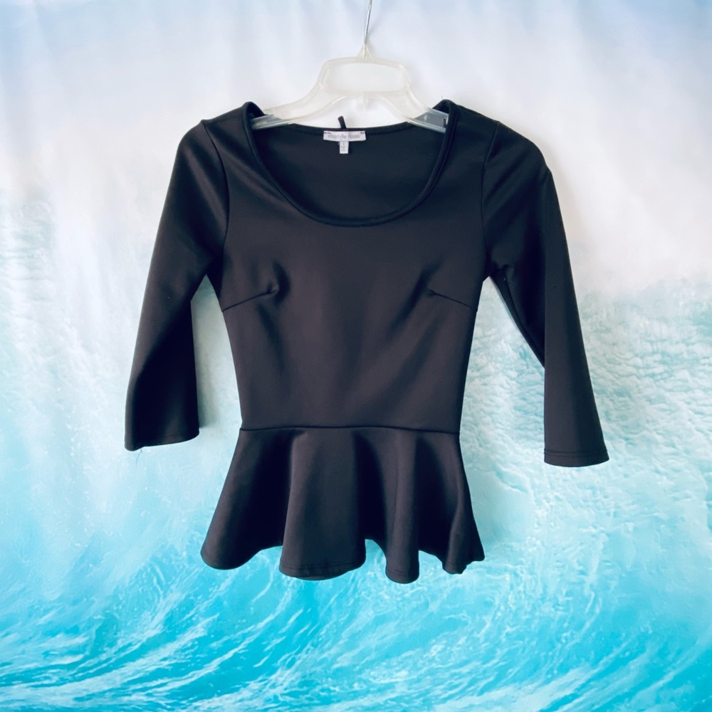 Charlotte Russe Black Peplum Top
